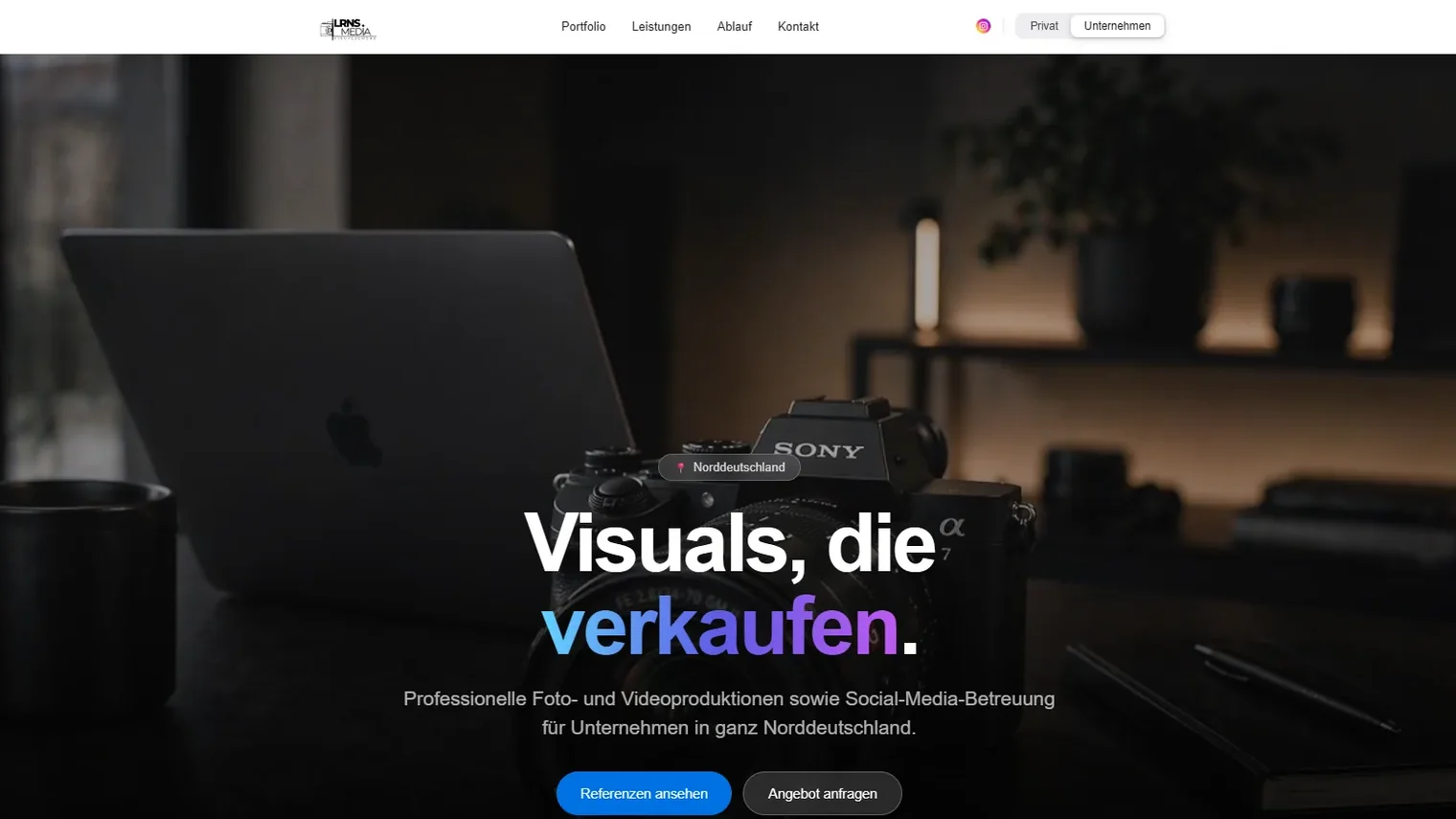Website für lrns.media, umgesetzt von 29design